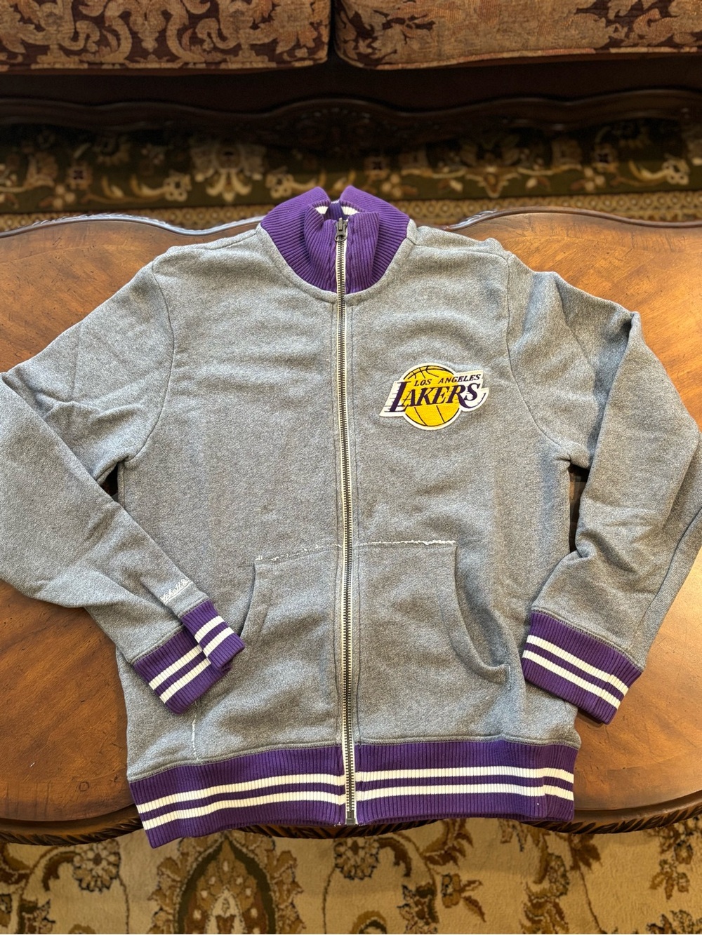 Los Angeles Lakers Michell & Ness Hardwood Classic collection Heavy Zip-Up
